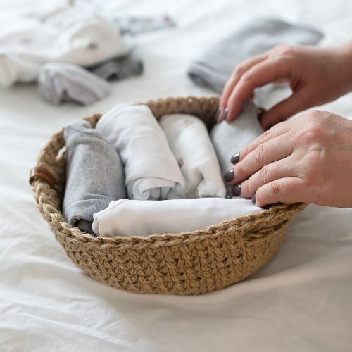 Panier à linge, panier de rangement, palmier, sisal, tissu, artisanat tunisien, fait main, décoration, organisation, linge, rangement,