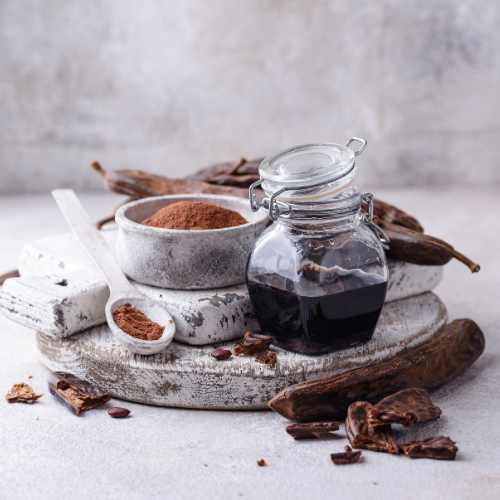 sirop de caroube, produit tunisien, naturel, sans sucre, santé, nutrition, gourmandises, pâtisserie, boissons, cuisine tunisienne.