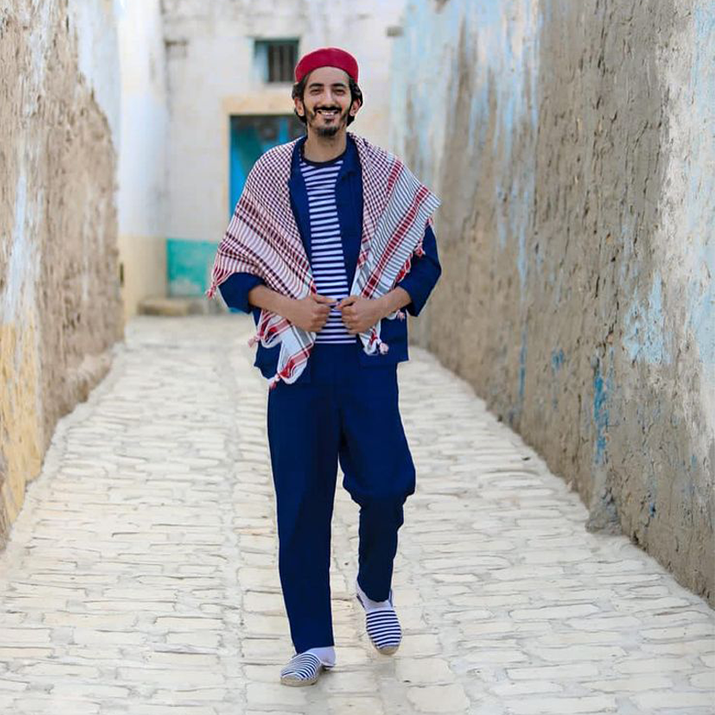 Ensembles Homme - Ensemble Dengri 3 pièces – Pantalon large + Veste + Zonar offerte | artisanat tunisien fait main | I