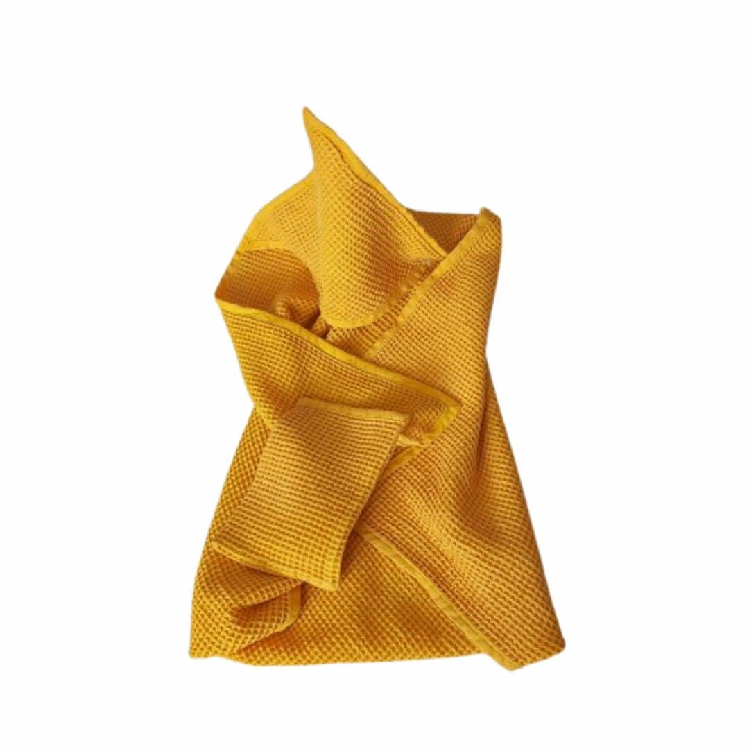 cap de bain bébé - Peignoir bébé en coton gaufré 100% naturel | artisanat tunisien fait main | ILEYCOM