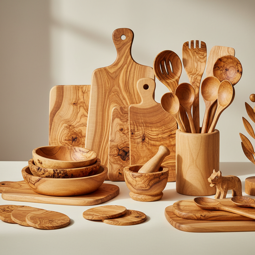 Créations en bois d'olivier