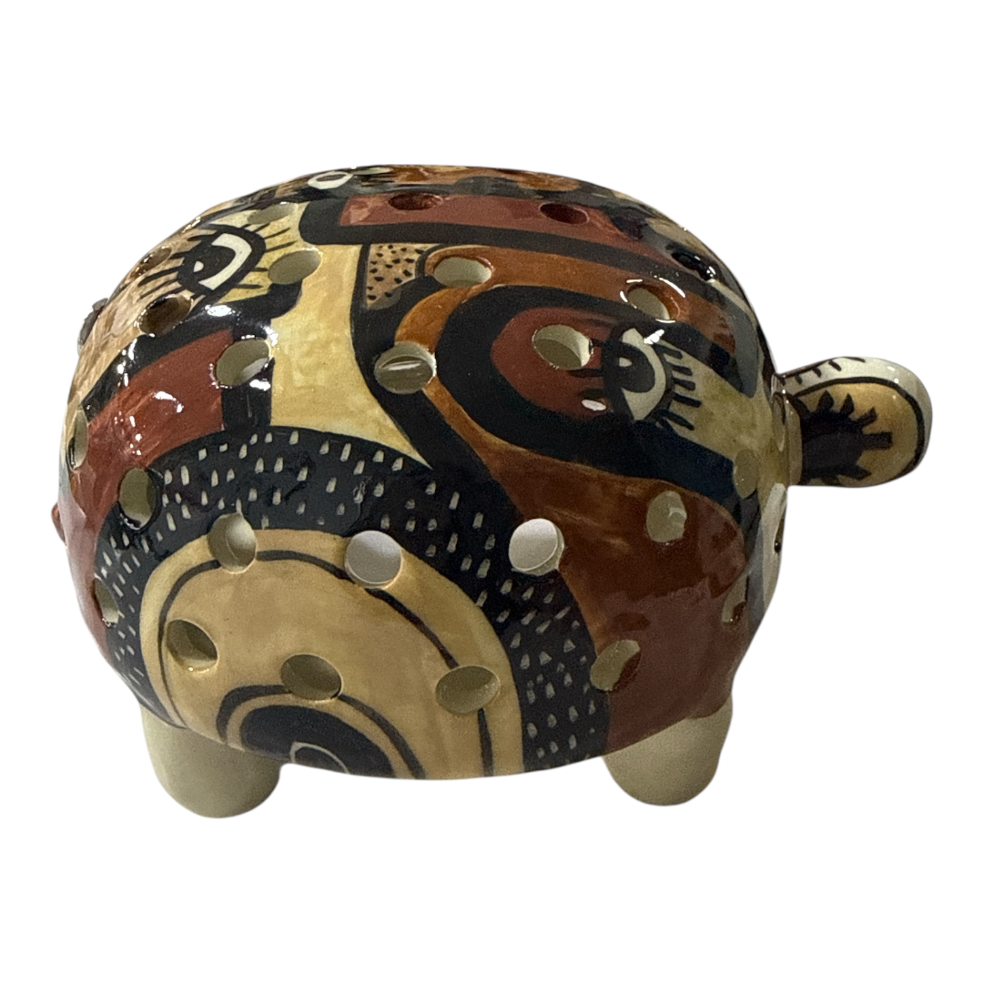 Lampe tortue décorative - Diamètre 20 cm - Pièce unique artistique