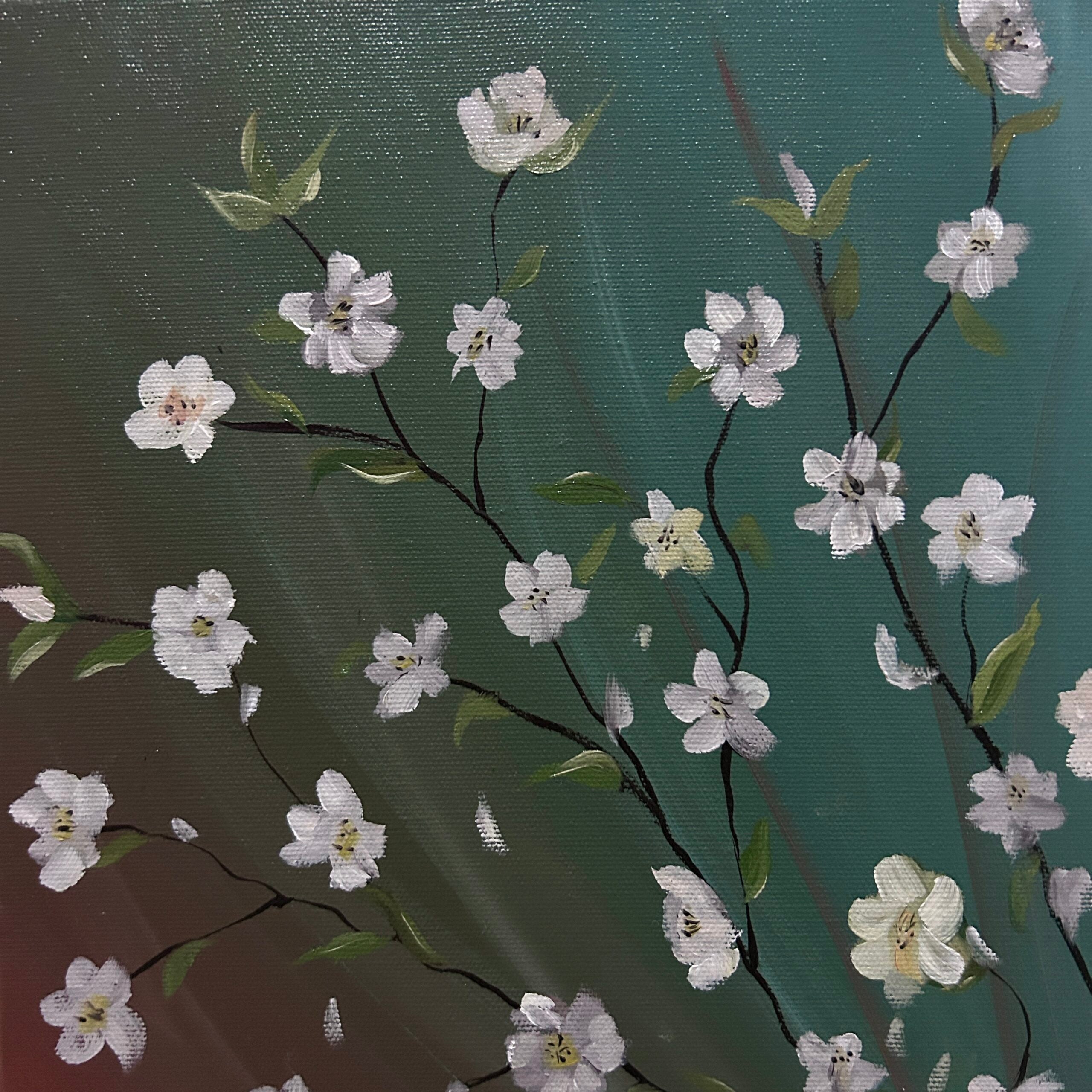 Tableau Classique Moderne en Toile - Poésie Florale Contrastée
