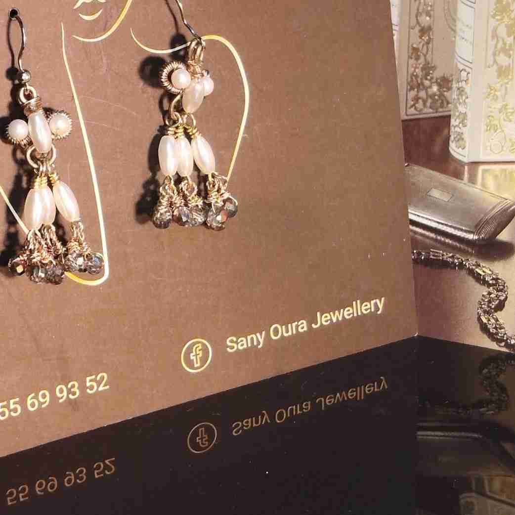 Parure Collier et Boucles D'oreilles en Perle - Sanyoura Collec Perl A1