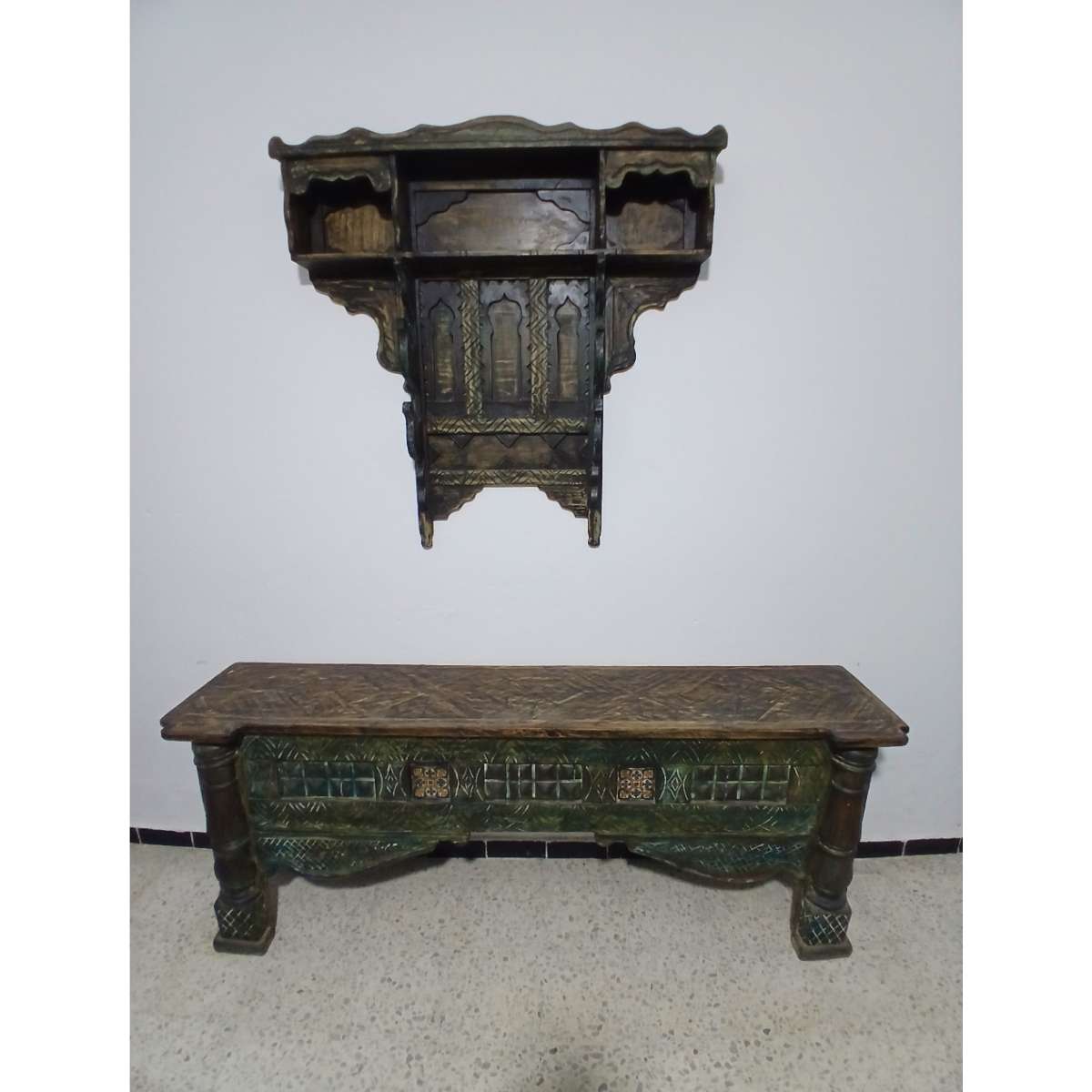 Console en bois élégante 187 x 71 x 34 cm pour un intérieur chic