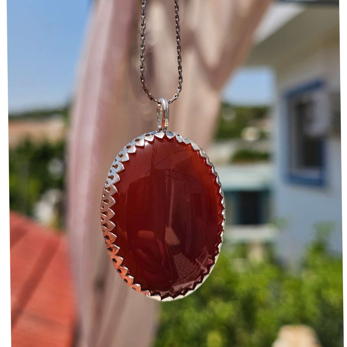 Collier cornaline en argent 925 pour un style élégant et unique