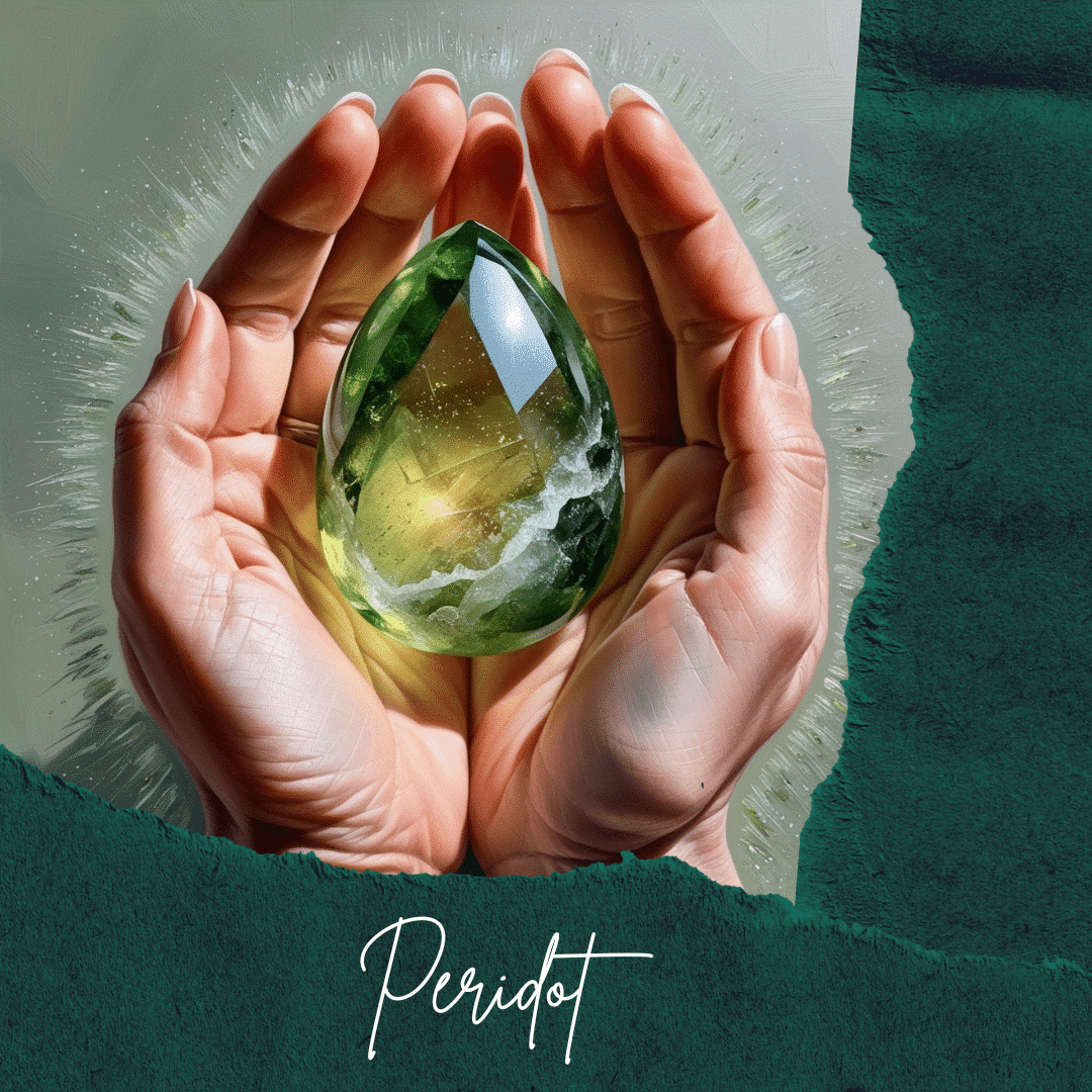 Collier Péridot | Fermeture avec extension en acier inoxydable (40 cm)