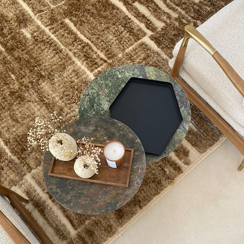 Tapis à poils hauts CARDO en soie végétale – Personnalisable en Coton ou Laine