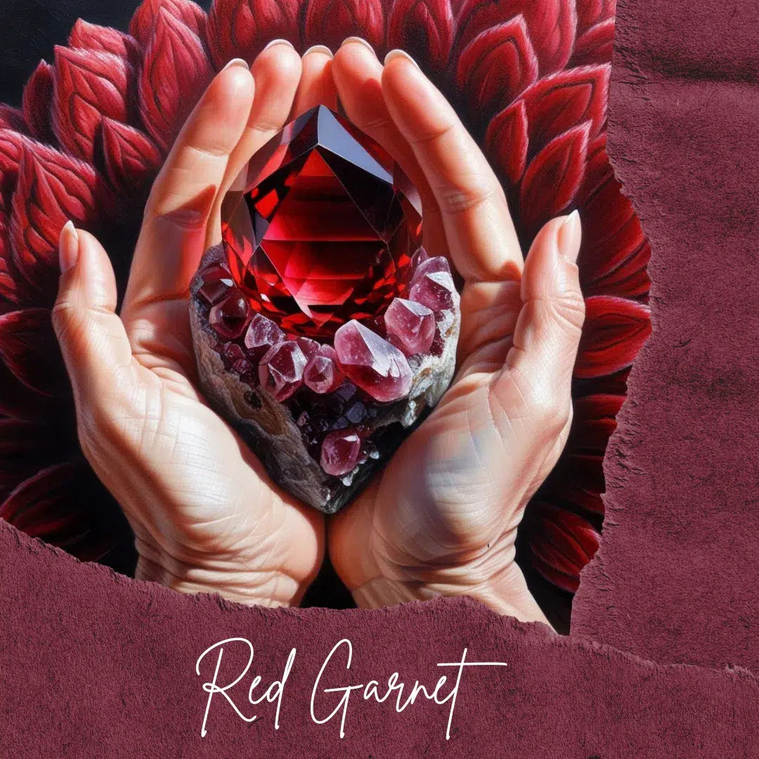 Collier Pendentif Grenat Rouge En Or - Énergie et Élégance