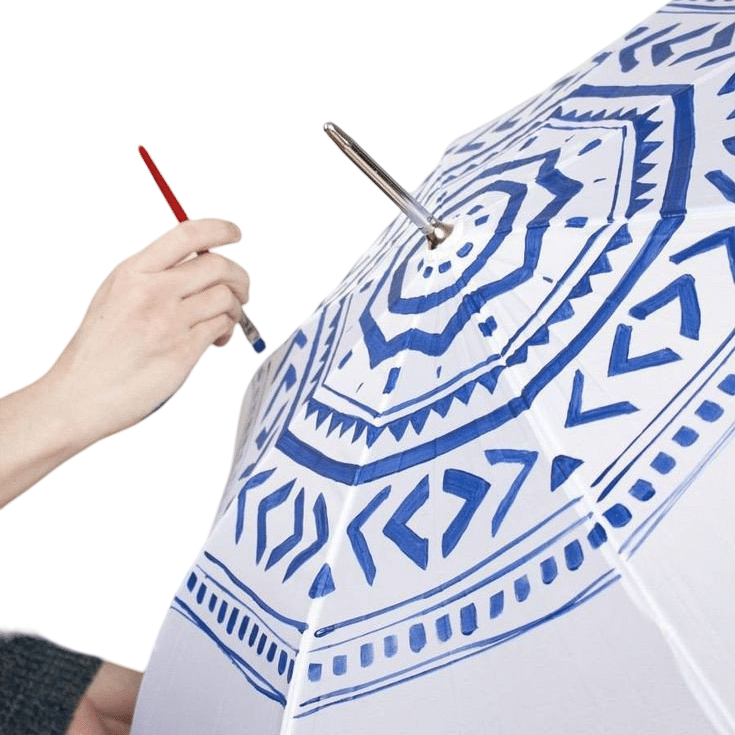Custom hand painted artistic umbrella