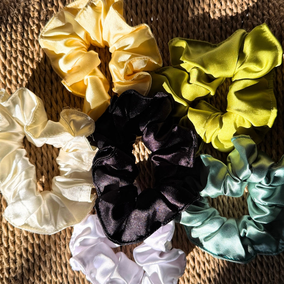 Deux 2 Chouchous satin élégants anti frisottis pour un style parfait