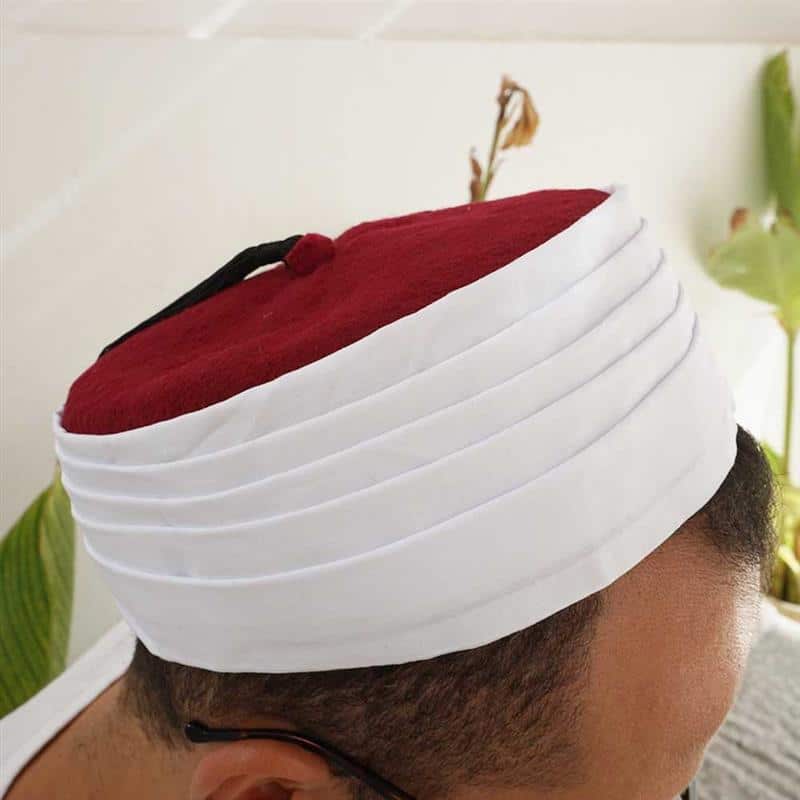 Chechia Amema pour Priere - Azhari Rouge Pour Homme