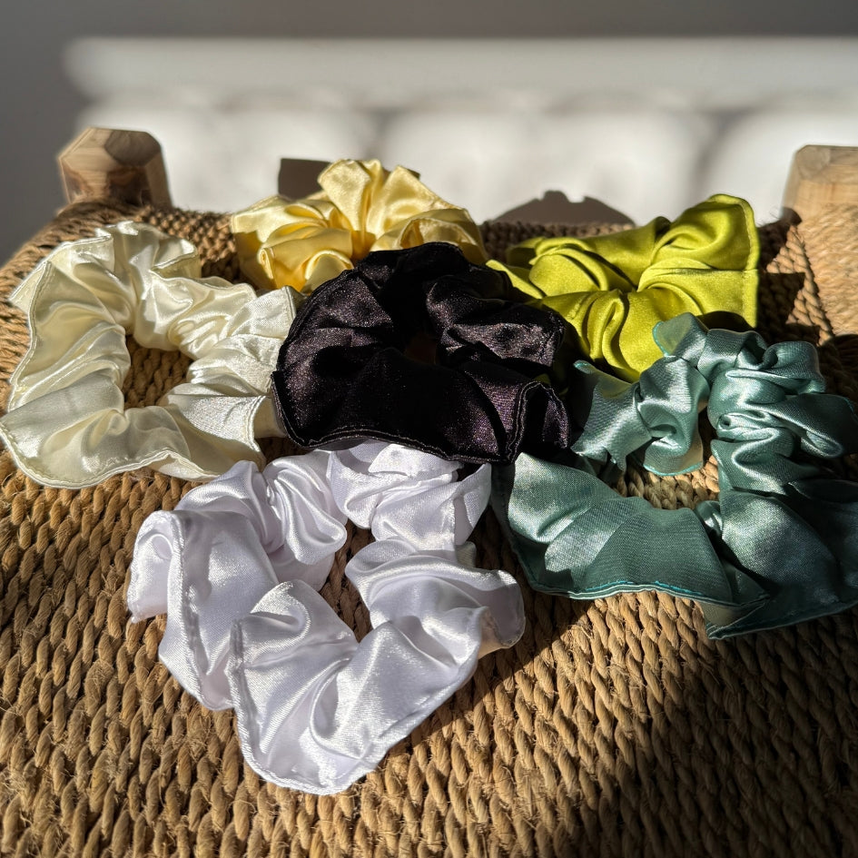 Deux 2 Chouchous satin élégants anti frisottis pour un style parfait