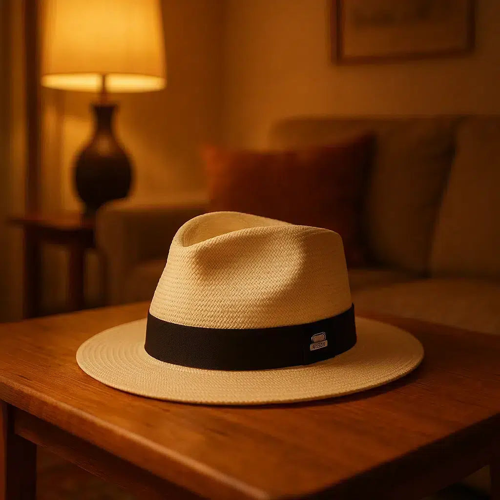 Chapeau Panama Fedora ruban