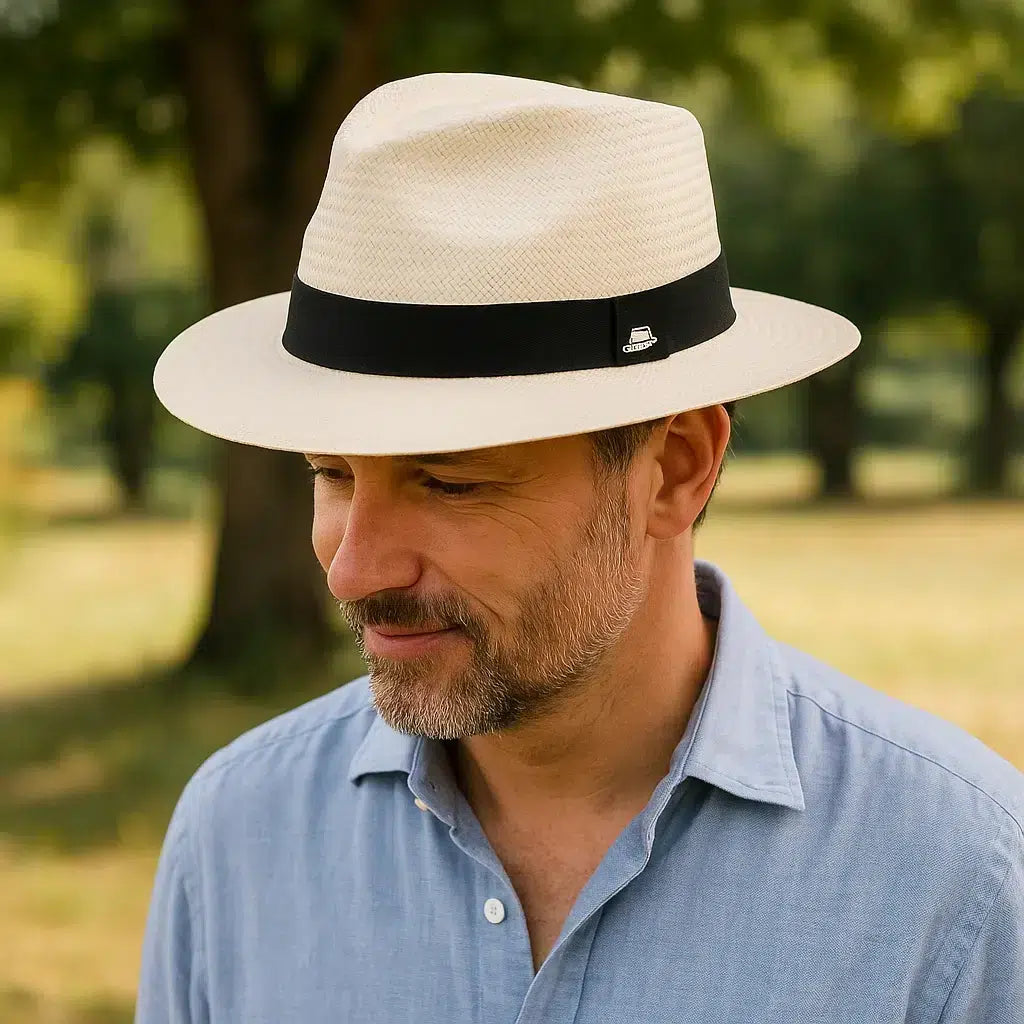 Chapeau Panama Fedora ruban