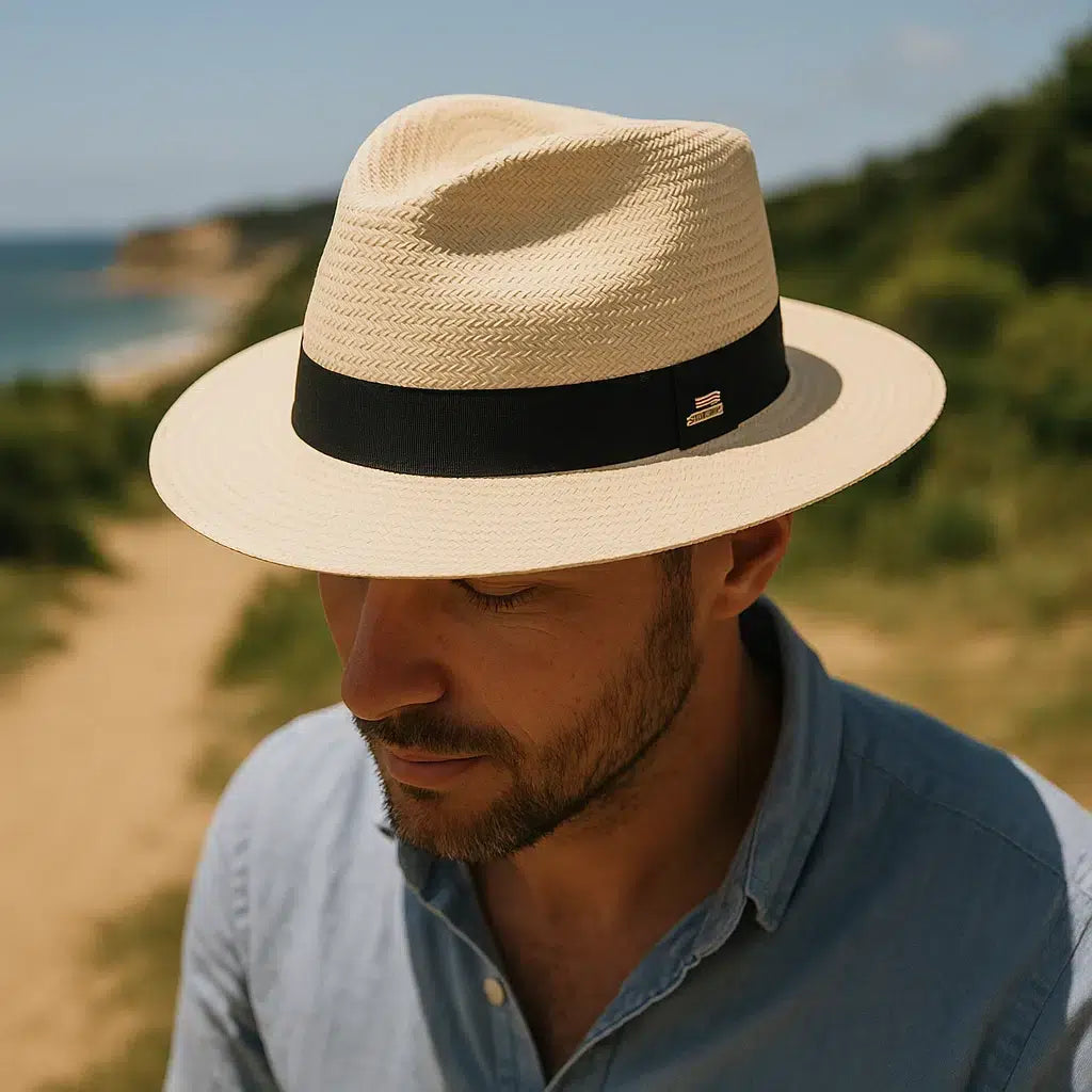 Chapeau Panama Fedora ruban