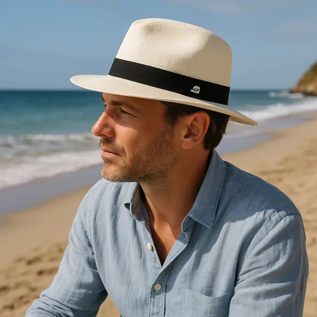 Chapeau Panama Fedora ruban