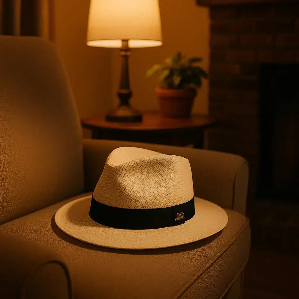 Chapeau Panama Fedora ruban
