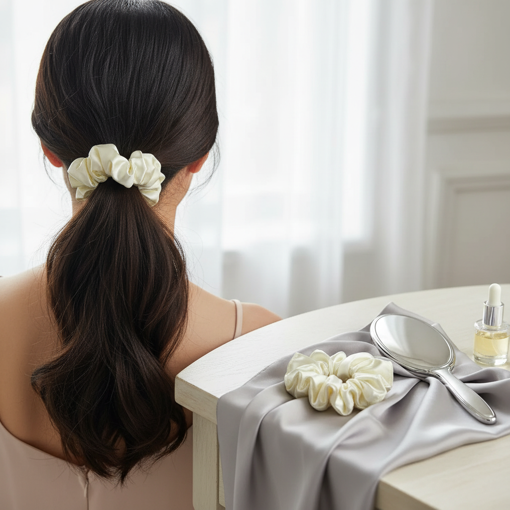 Duo Chouchous Satin Luxe Champagne - Style et Soin