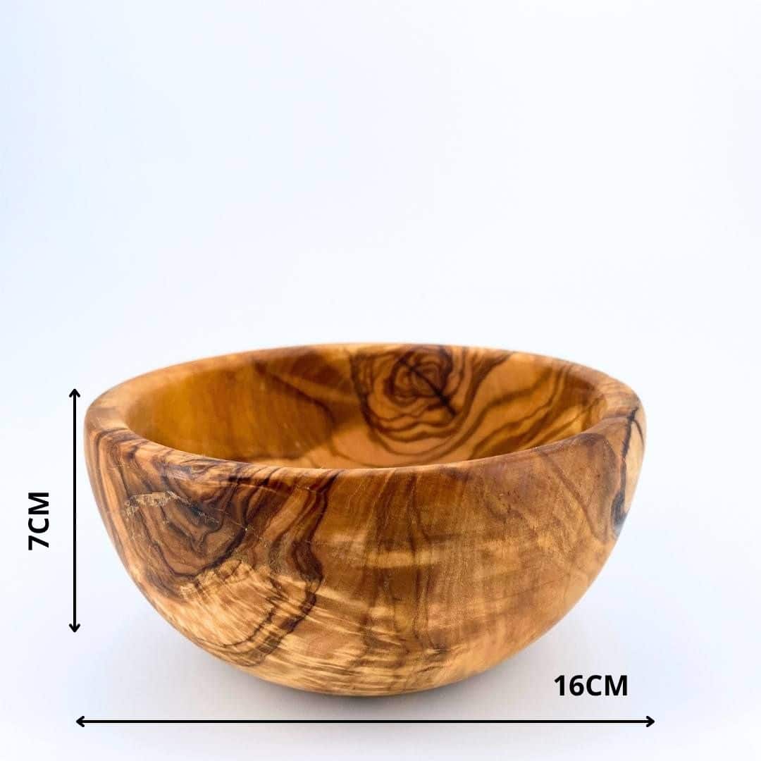 Grand Bol en Bois d'Olivier pour une Touche Rustique à Table 16cm