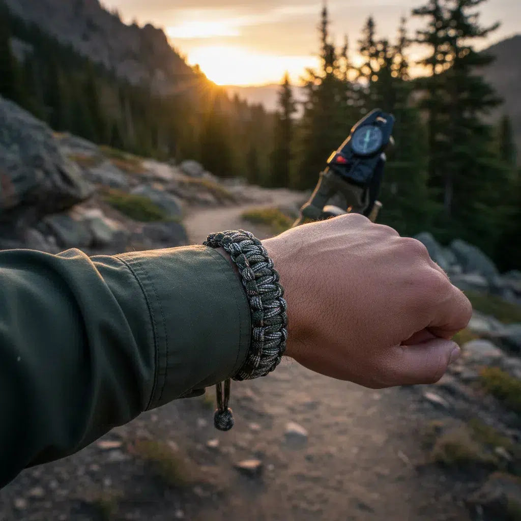 Bracelet paracorde robuste pour aventuriers
