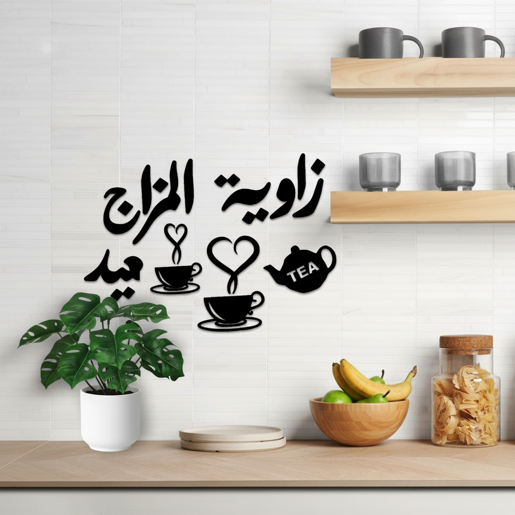 Décoration Sticker mural de cuisine en bois