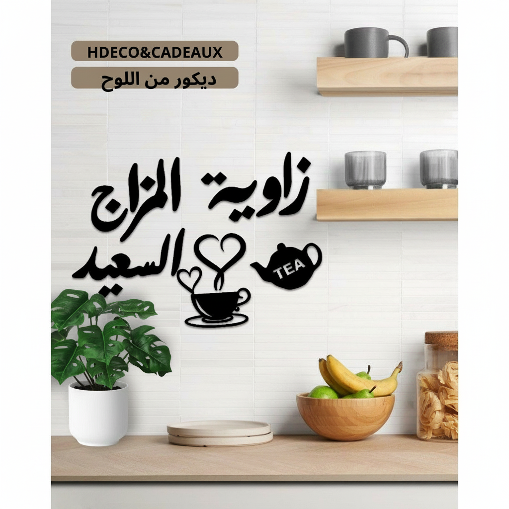 Décoration Sticker mural de cuisine en bois