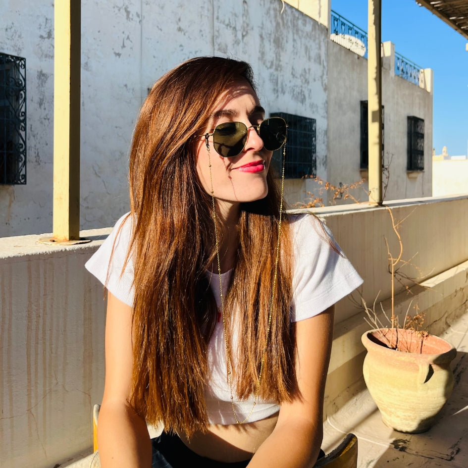 Chaîne Lunettes Dorée Chic