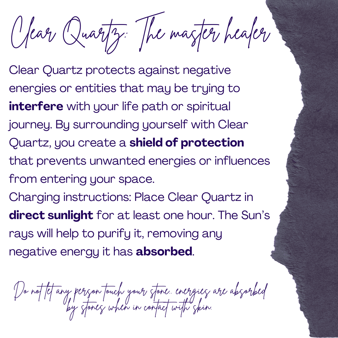 Clear Quartz Ring in 925 Silver Adjustable – Amplifies Energies and Intuition
