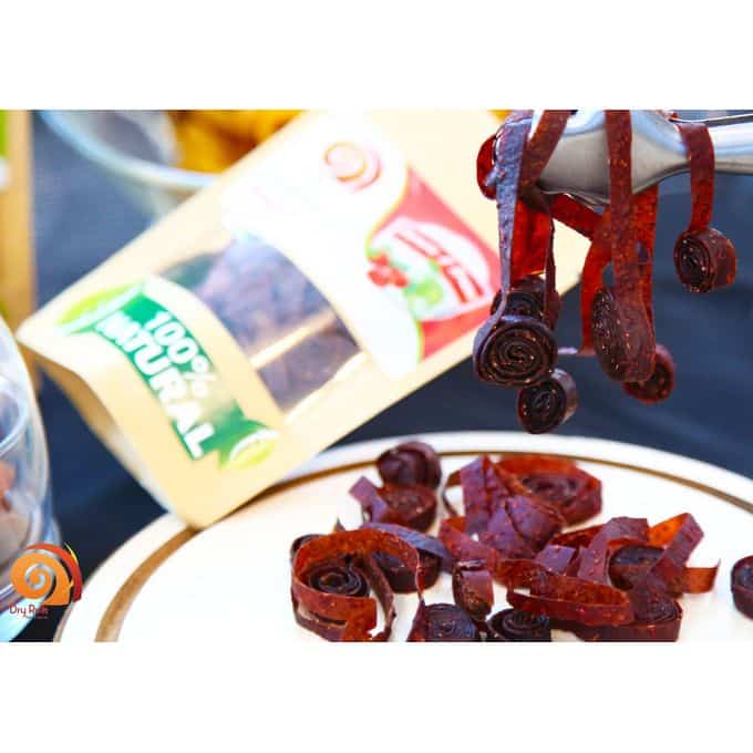 Cuir de fruit de Fraise Pommes séchées déshydratées