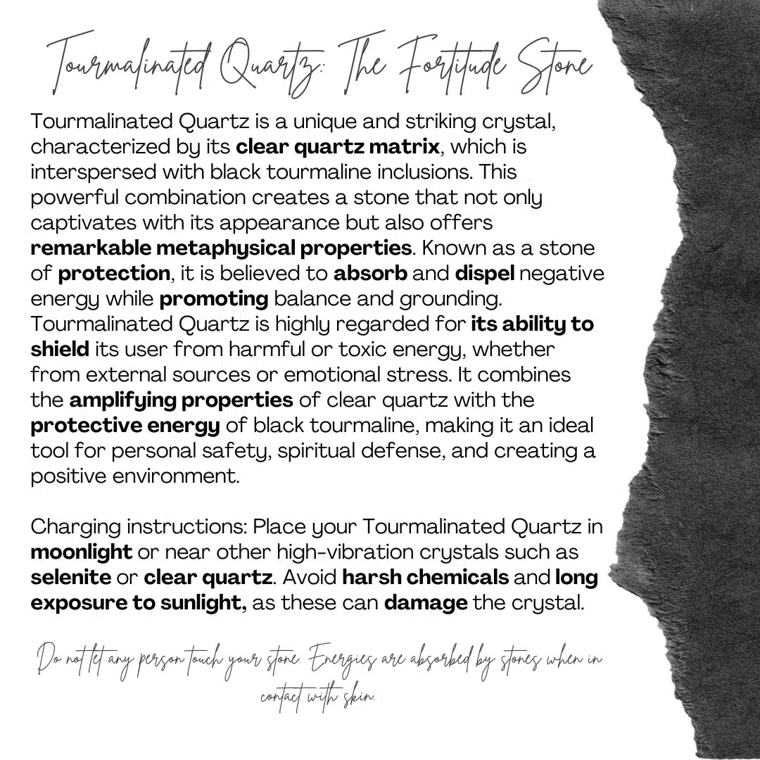 Collier Quartz Rutile Noir - Élégance Naturelle Protection