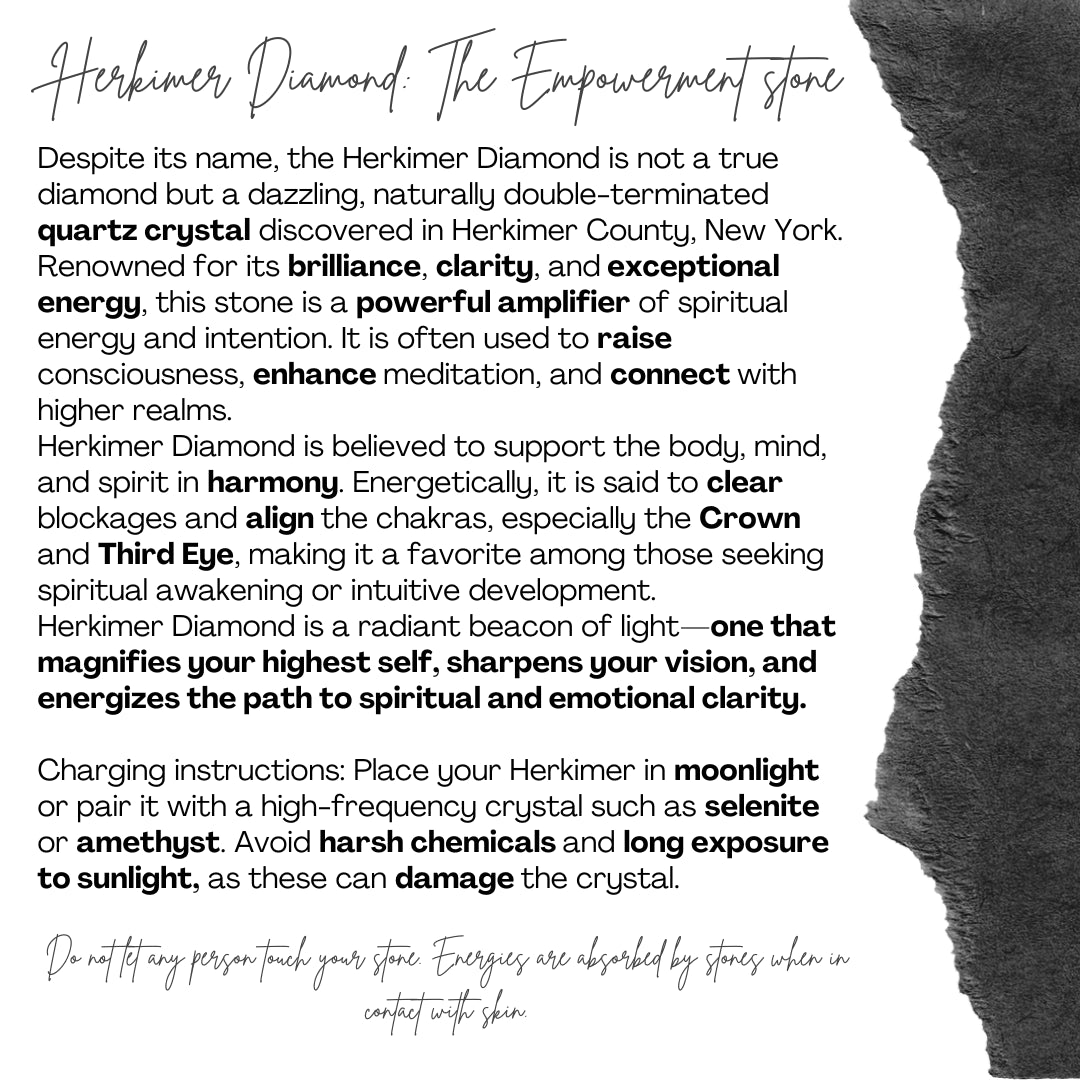 925 silver necklace with Herkimer Diamond pendant (45 cm)