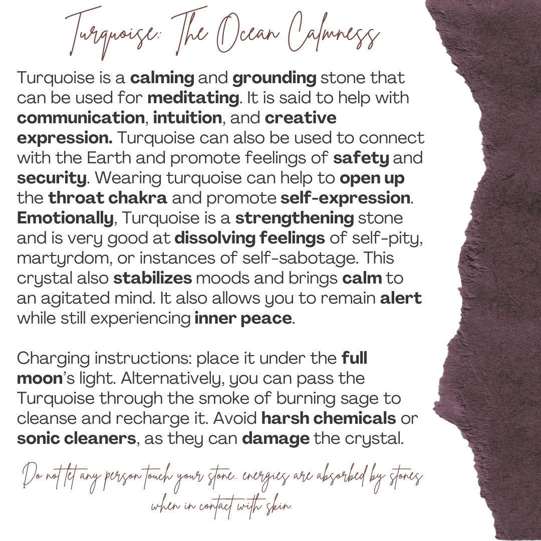 Bracelet élastique en Turquoise du Pérou rare – 18 à 20 cm