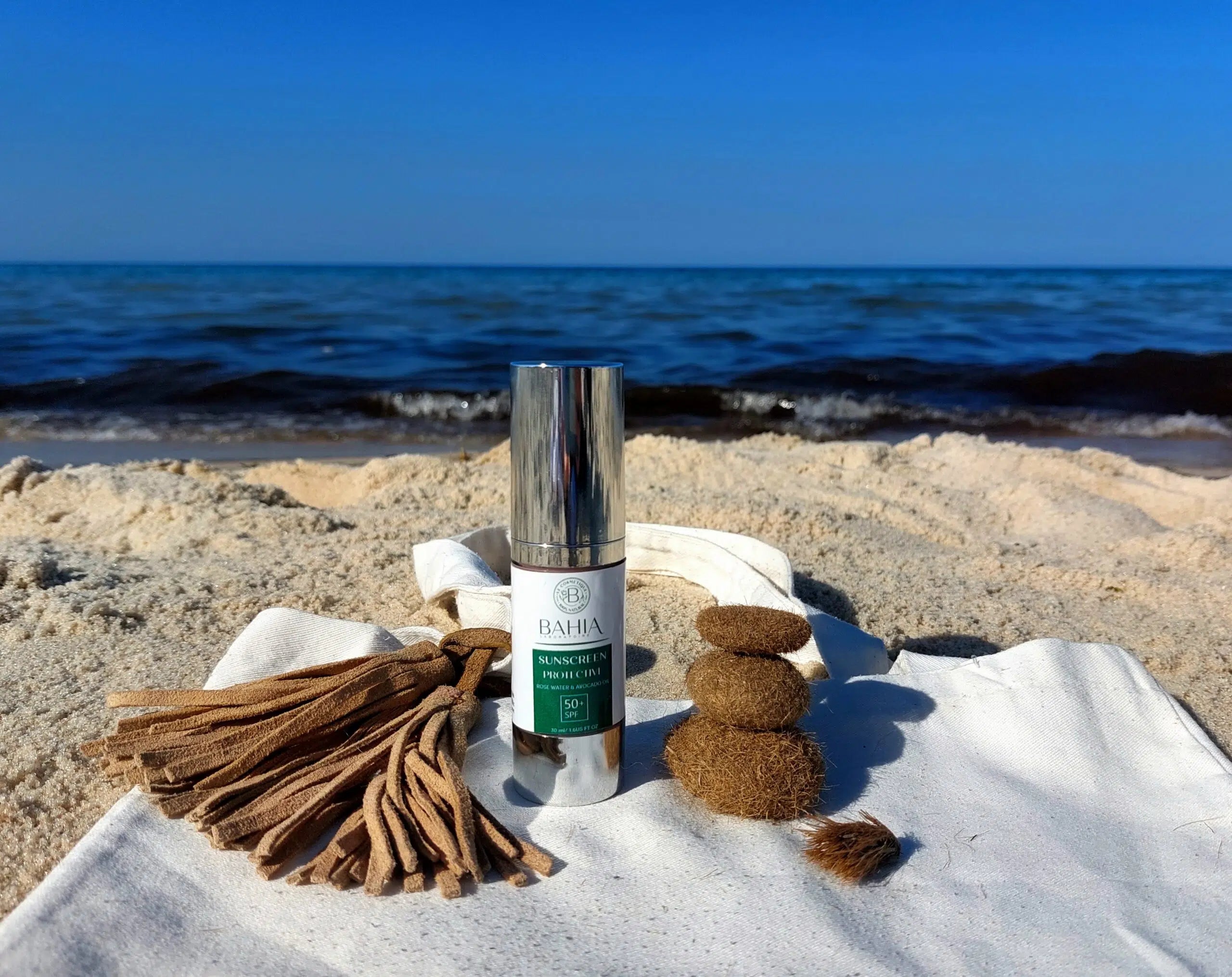 Crème Solaire avec eau de rose et huile d'avocat SPF 50+