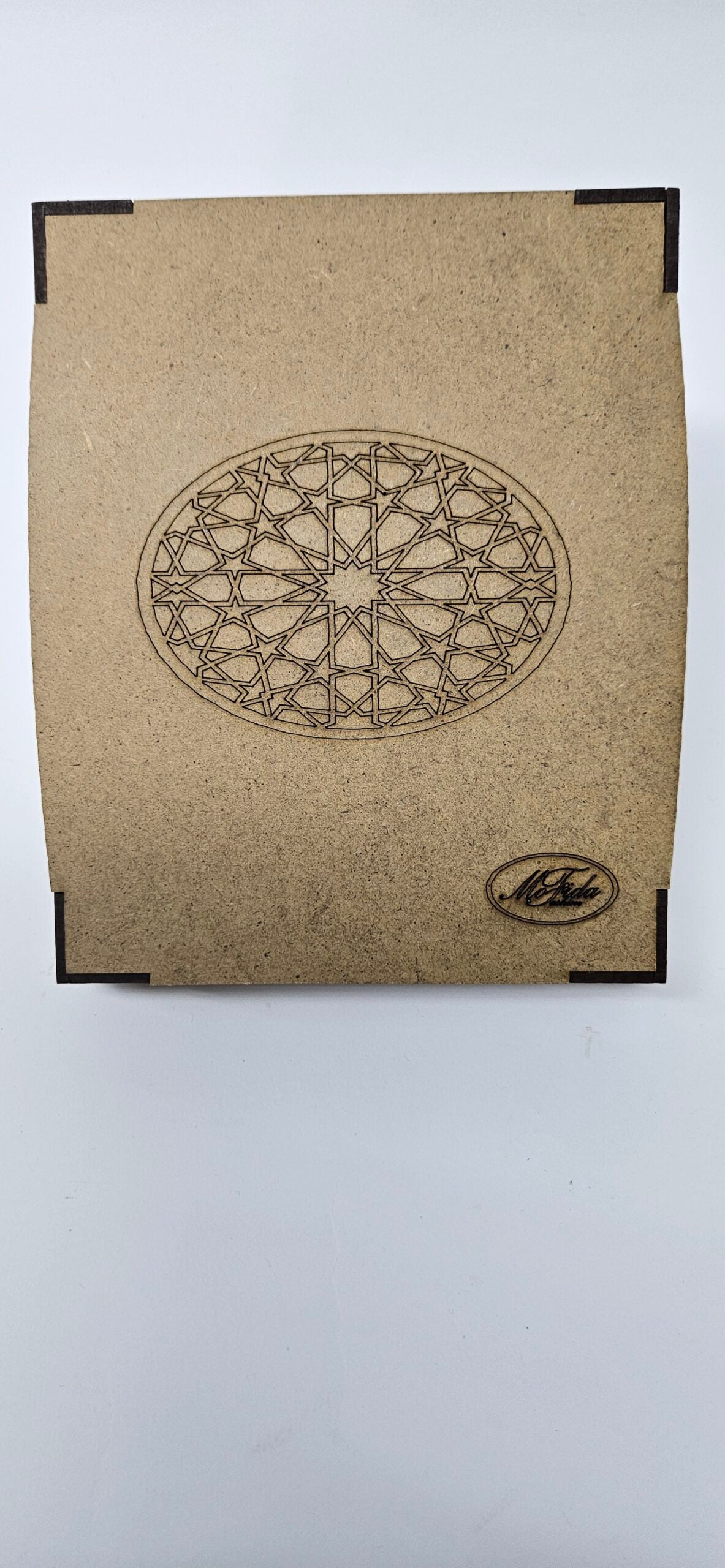 Pack note book et stylo en bois avec un motif porte traditionnelle