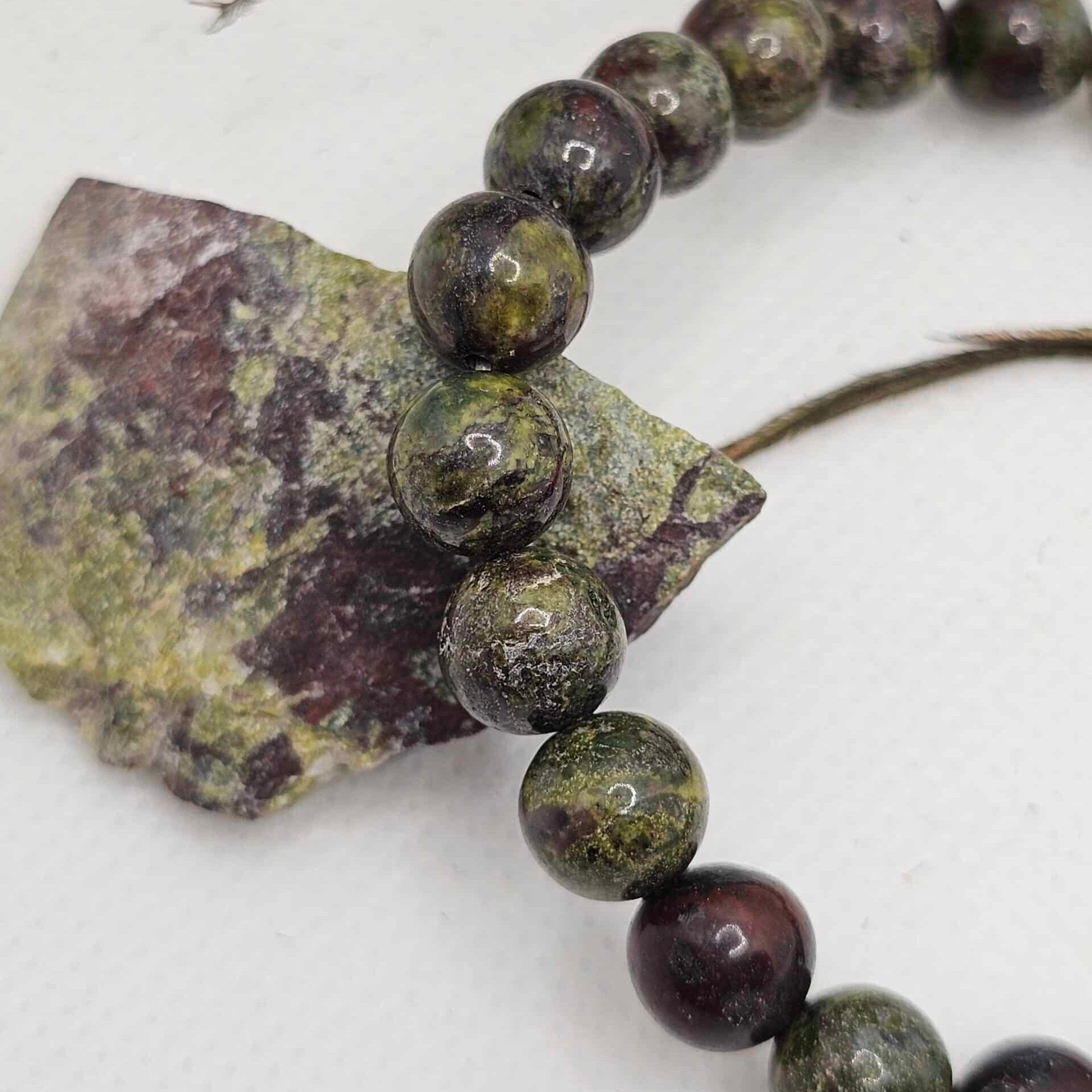 Lot de deux bracelets en Jaspe Sang de Dragon – Ajustables (17 à 19 cm)