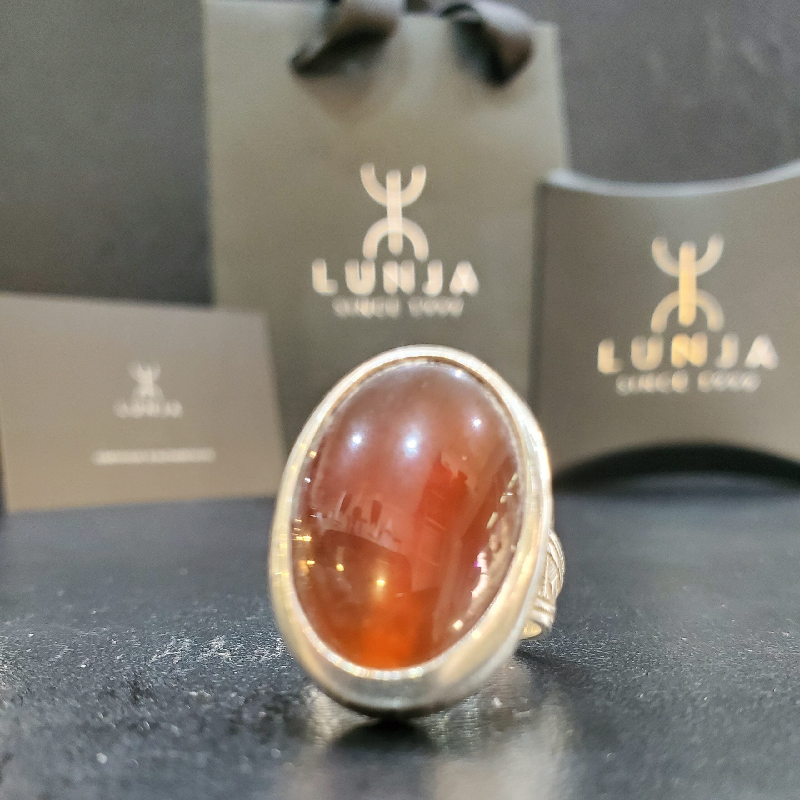 Bague Agadez Cornaline grande