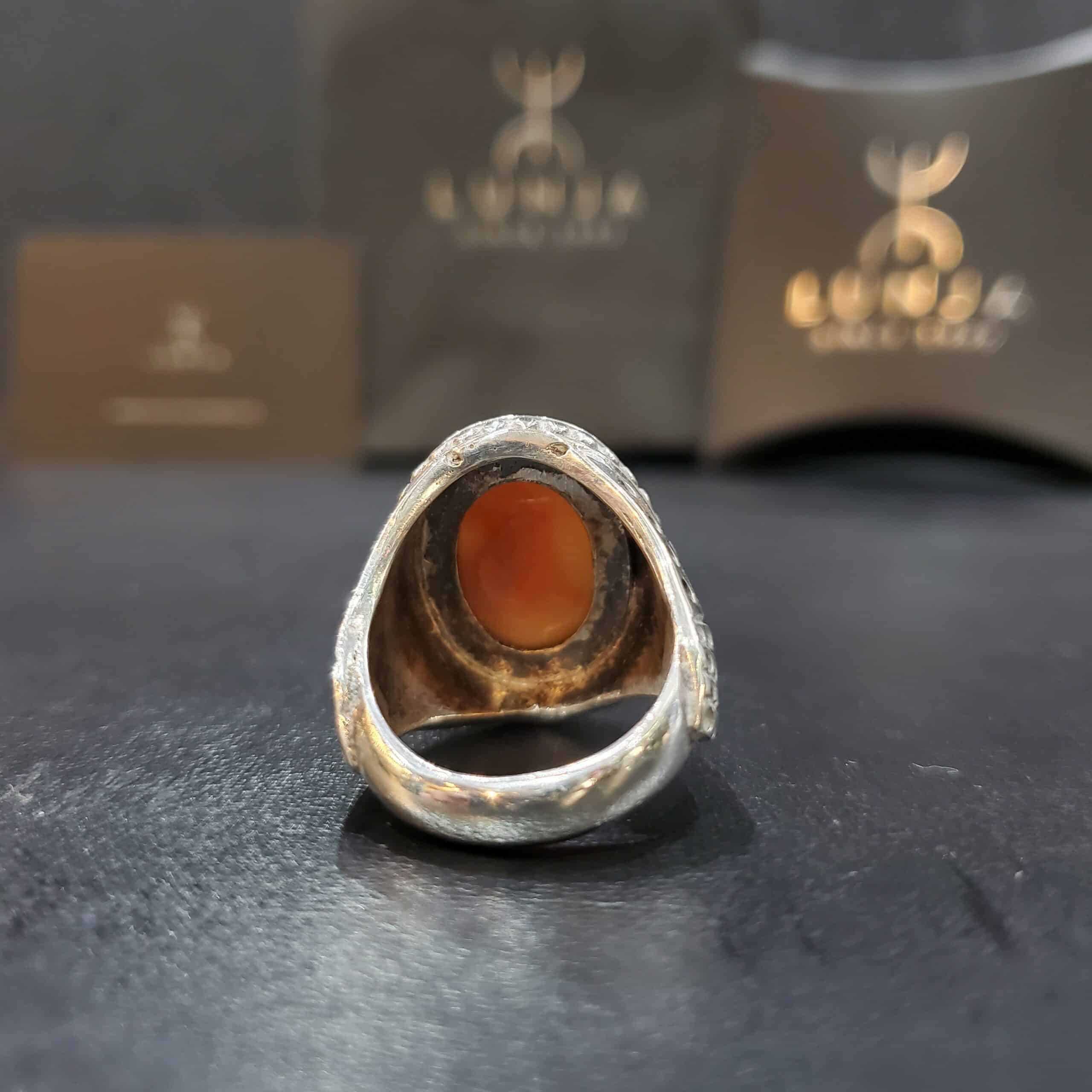 Bague Aquiq Yéménite pour homme en argent 940