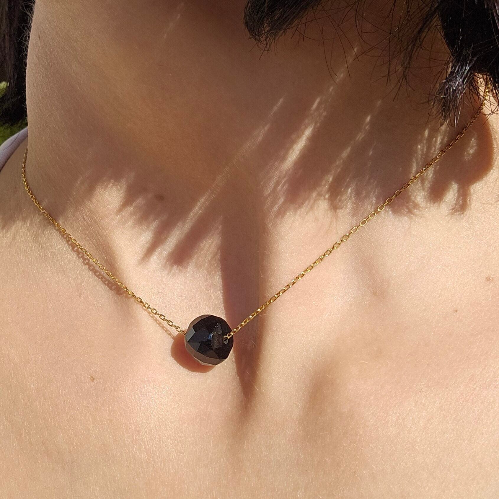 collier argent 925 avec obsidienne dorée élégance et protection