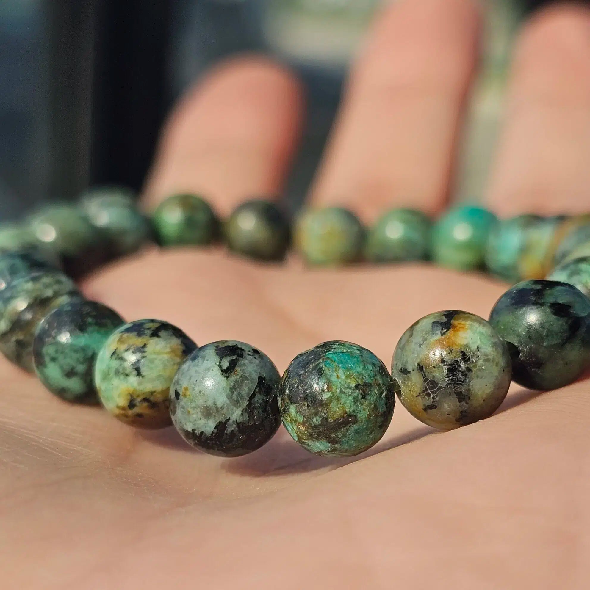 Bracelet Turquoise Africaine Artisanale - Élégance Protectrice