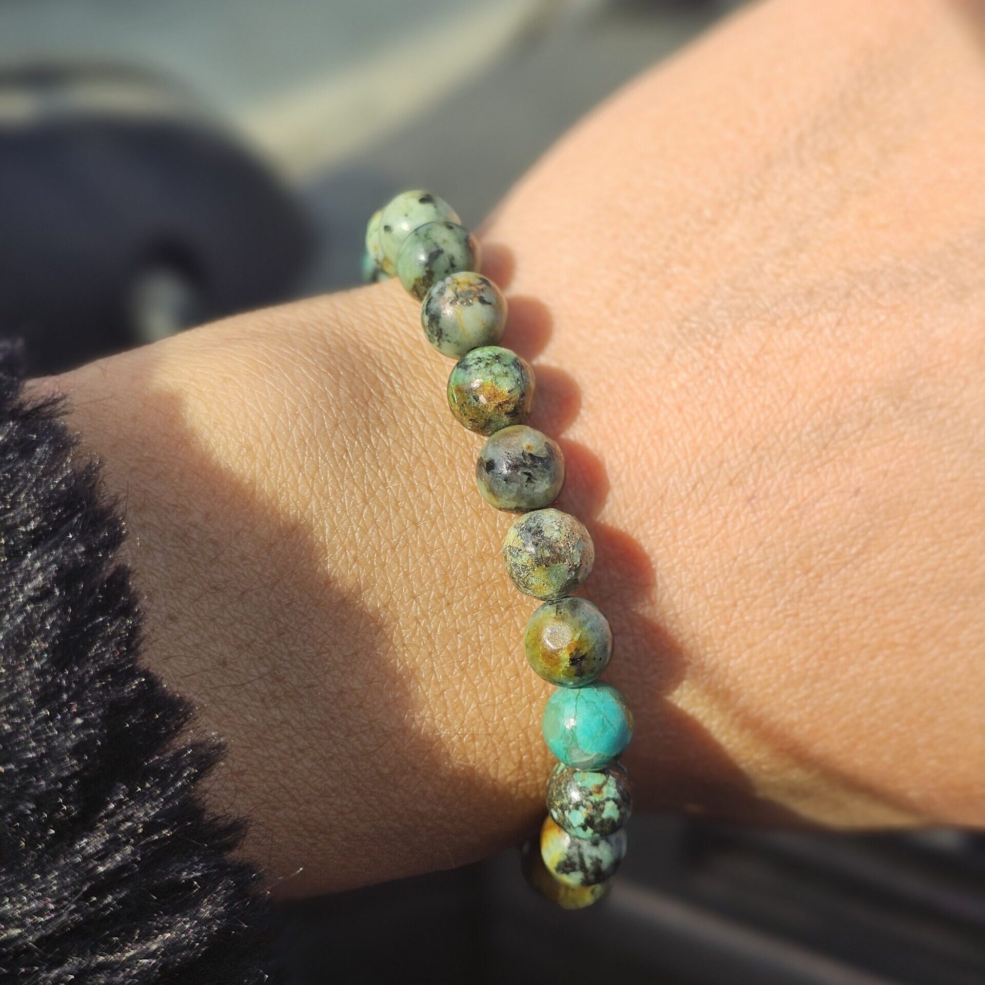 Bracelet Turquoise Africaine Artisanale - Élégance Protectrice