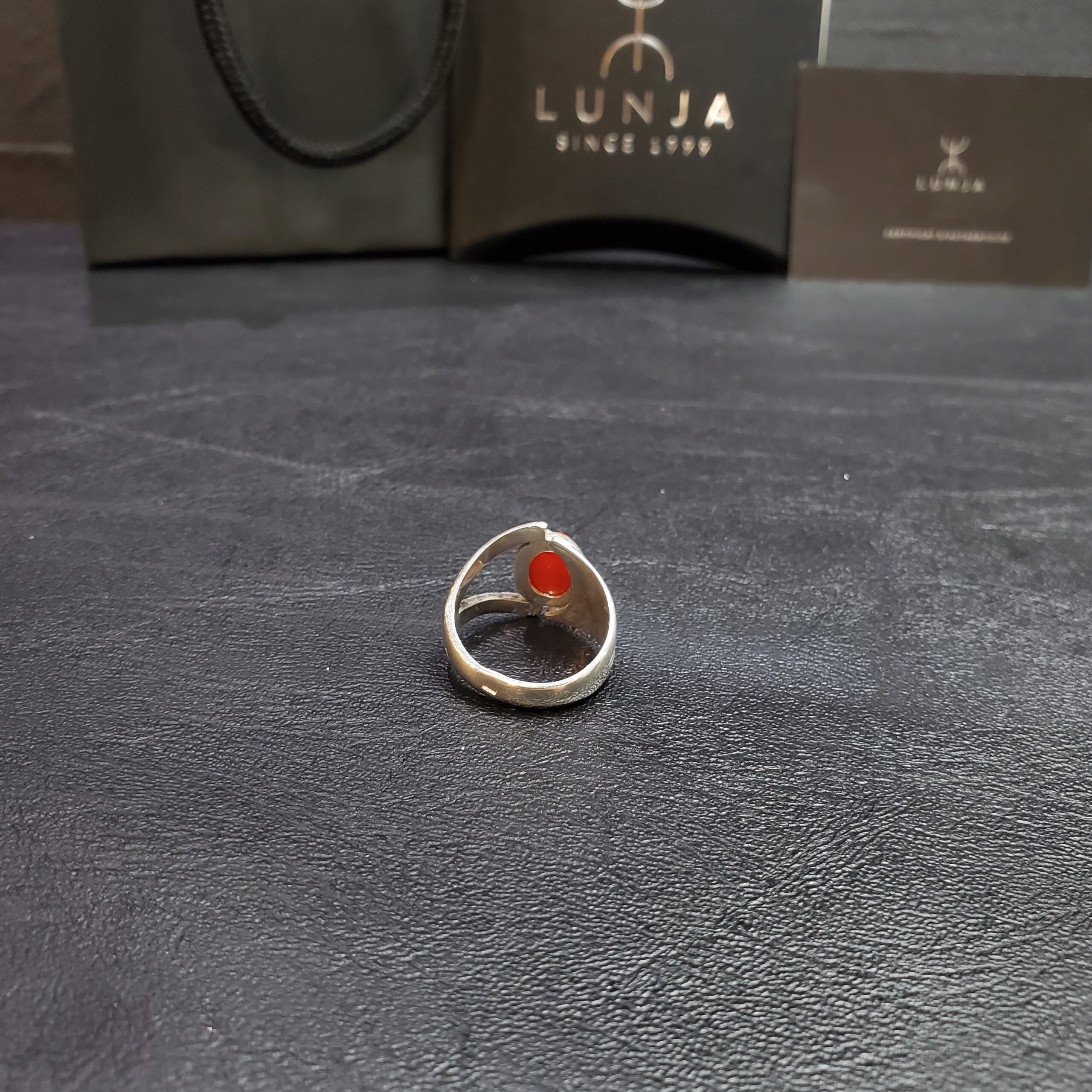 Bague Corail type orangé