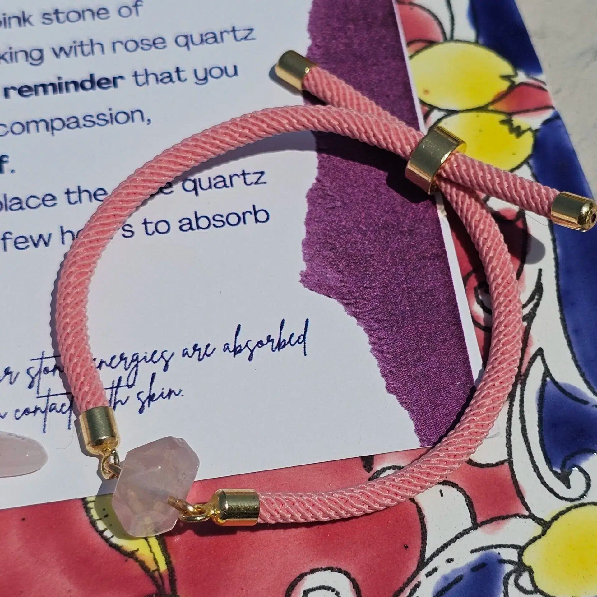 Bracelet Élégant Quartz Rose - Énergie et Sérénité