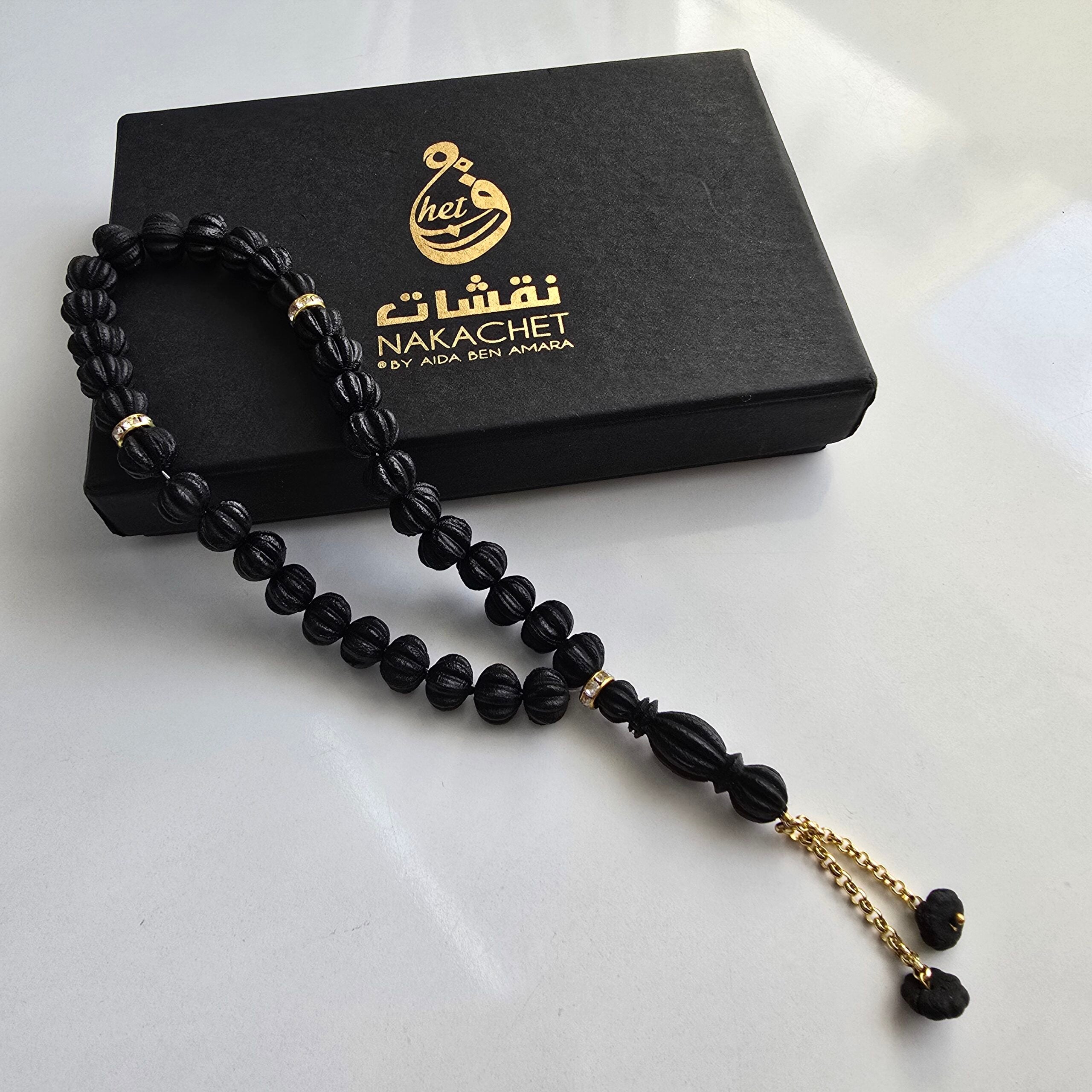 Chapelet « Sebha » en Ambre Noir parfumé