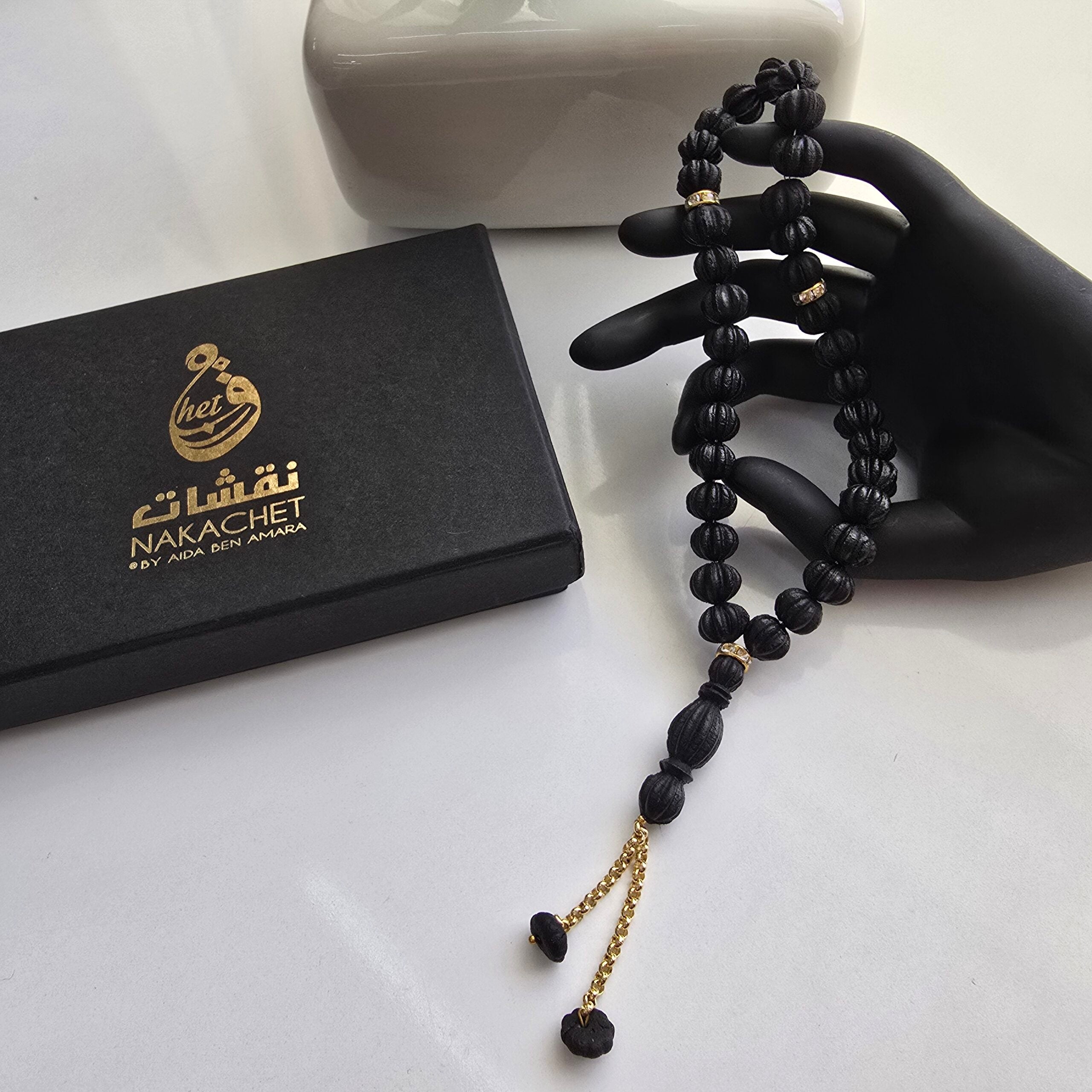 Chapelet « Sebha » en Ambre Noir parfumé