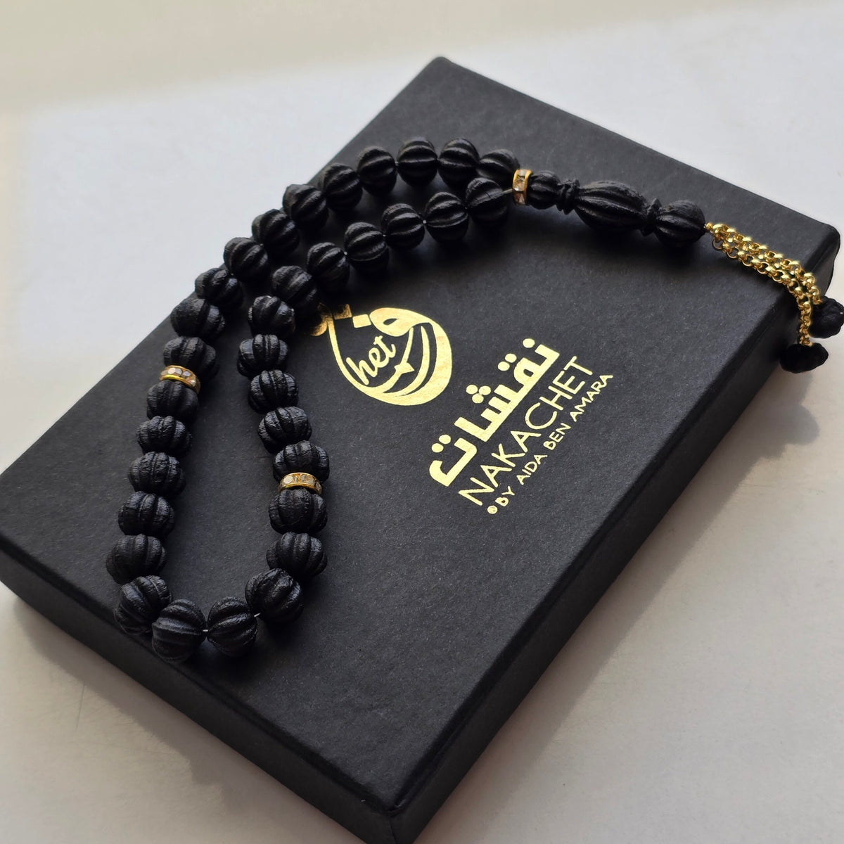 Chapelet « Sebha » en Ambre Noir parfumé