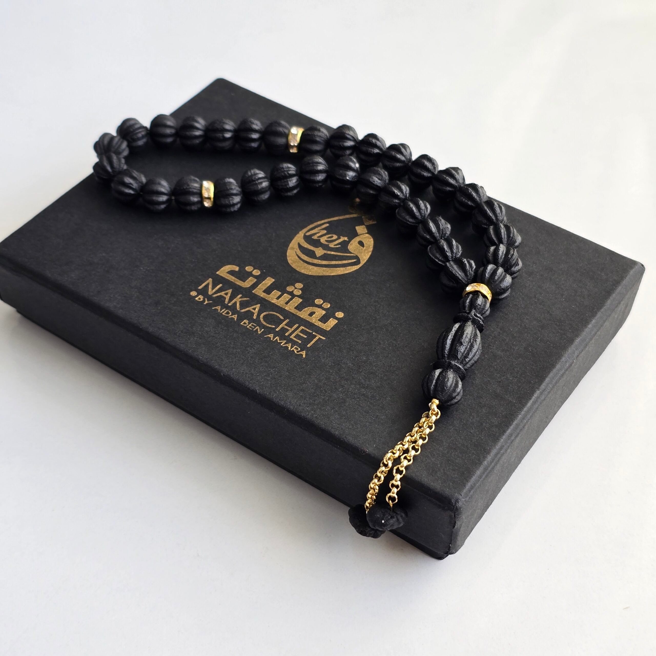 Chapelet « Sebha » en Ambre Noir parfumé