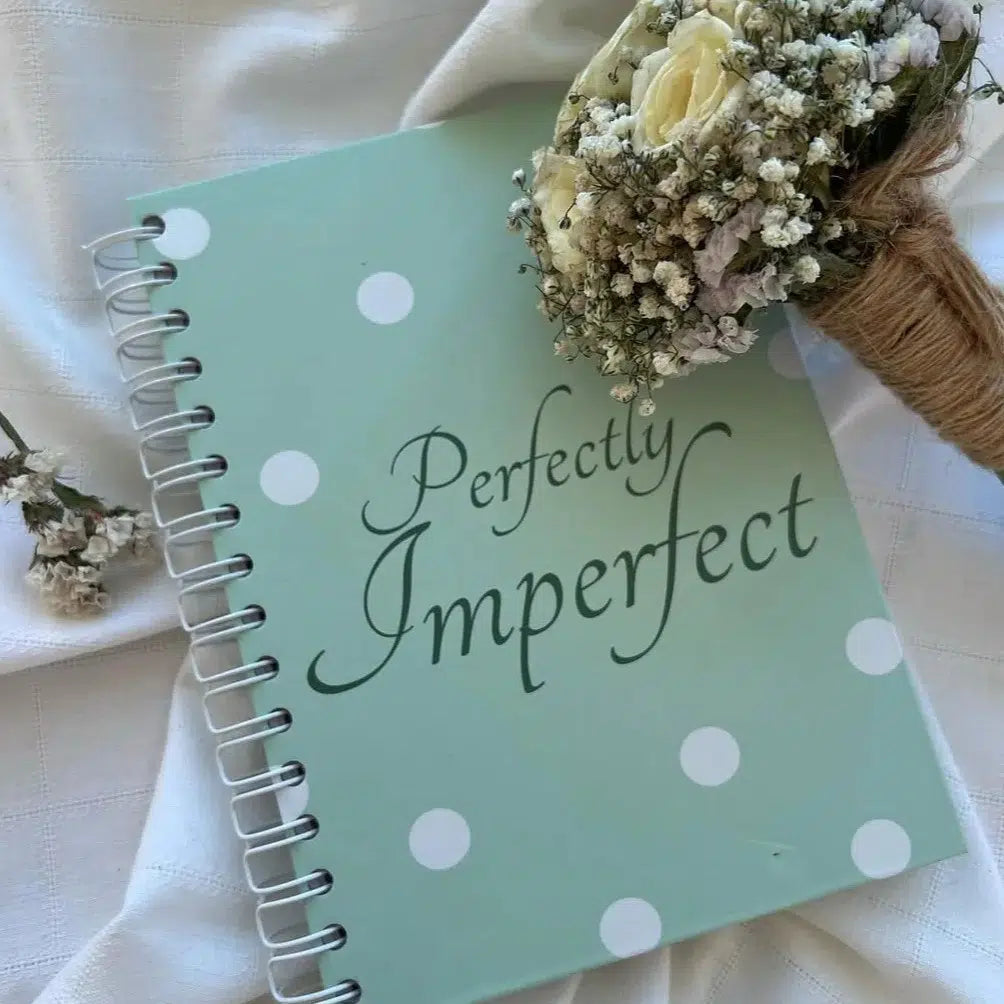 Carnet Parfaitement Imparfait - Design Mint à Pois Blancs