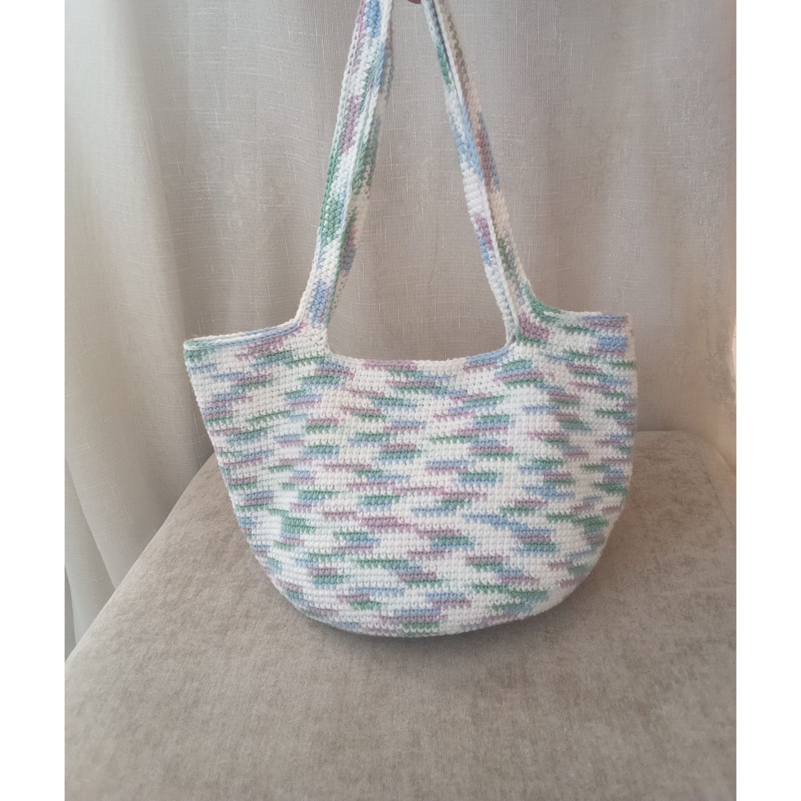 Sac Tote en Fibres Tissées Pastel - Élégance Écoresponsable