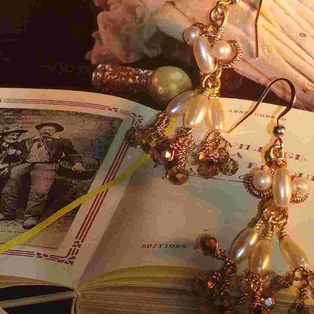 Parure Collier et Boucles D'oreilles en Perle - Sanyoura Collec Perl A1